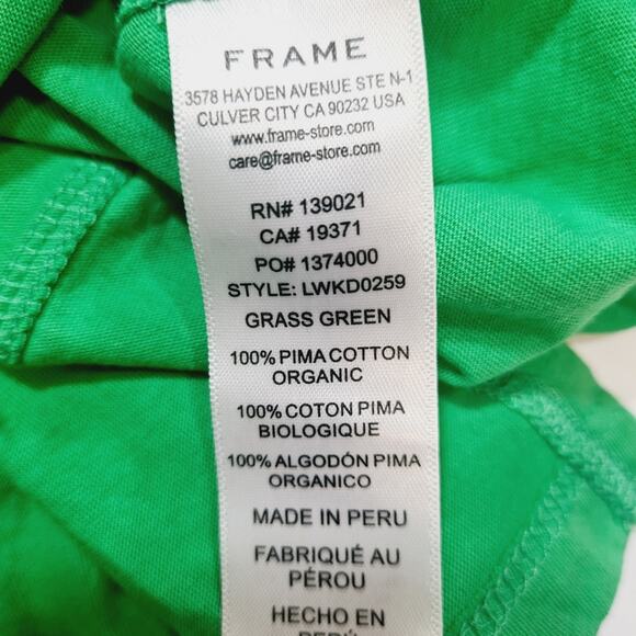 FRAME Cami Tank Dress in Grass Green XS - Picture 10 of 13